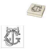GJ Monogram JG Monogram Rubberinktstempel Rubberstempel (Gestempeld)