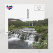 Gjáin waterval in Þjórsárdalur vallei, IJsland Briefkaart (Voorkant / Achterkant)