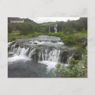 Gjáin waterval in Þjórsárdalur vallei, IJsland Briefkaart