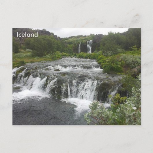 Gjáin waterval in Þjórsárdalur vallei, IJsland Briefkaart (Voorkant)