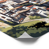 Gjirokaster Albanië Travel Art Vintage Poster (Hoek)