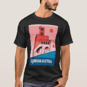 Gjirokastra Albania City Skyline Silhouette Outlin T-shirt (Voorkant)