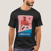 Gjirokastra Albania City Skyline Silhouette Outlin T-shirt (Voorkant)