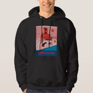 Gjirokastra Albanië Stad Silhouet Skyline Overzich Hoodie