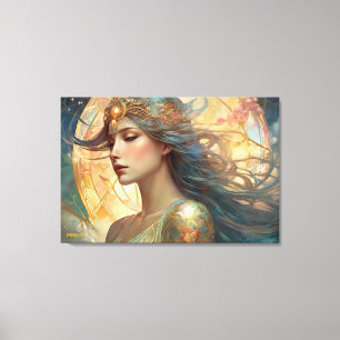 GK_24004, Art Nouveau stijl Canvas Afdruk