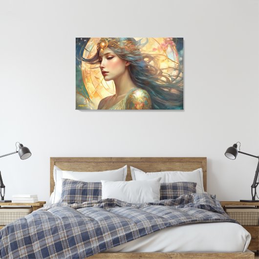 GK_24004, Art Nouveau stijl Canvas Afdruk (Insitu (Slaapkamer))