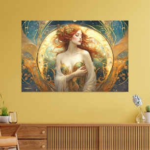 GK_24005, Art Nouveau stijl Canvas Afdruk