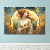 GK_24005, Art Nouveau stijl Canvas Afdruk (Insitu (Houten vloer))