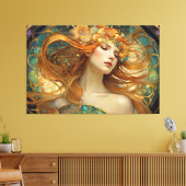 GK_24006, Art Nouveau stijl Canvas Afdruk (Insitu (Woonkamer))