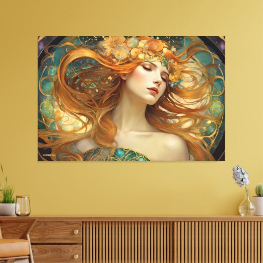 GK_24006, Art Nouveau stijl Canvas Afdruk (Insitu (Woonkamer))