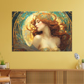 GK_24009, Art Nouveau stijl Canvas Afdruk (Insitu (Woonkamer))