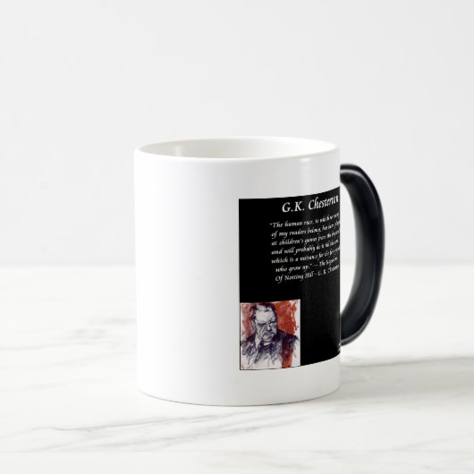 GK Chesterton & Open Book Line Magische Mok (Voorkant rechts)