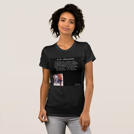 GK Chesterton & Open Book Line T-shirt (Voorkant volledig)