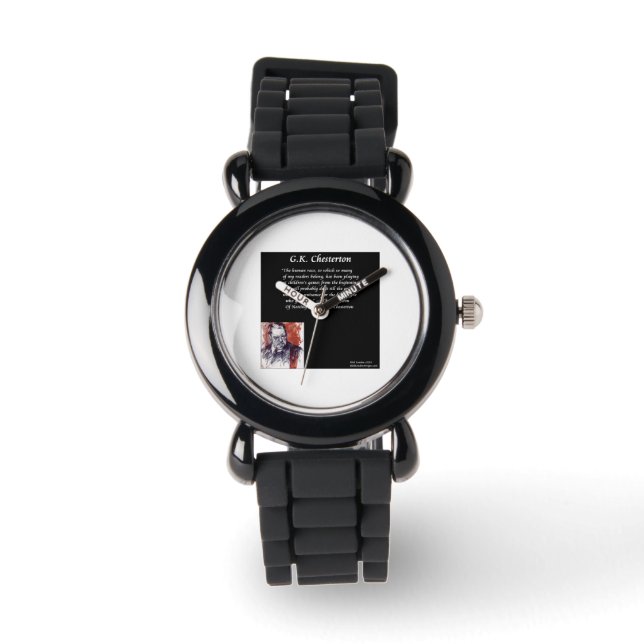 GK Chesterton & Open Line of NapoleonBook Watch Horloge (Voorkant)