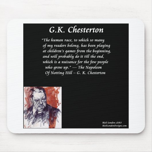 GK Chesterton & Openingsboeklijn Muismat (Voorkant)