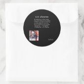 GK Chesterton & Openingsboeklijn Ronde Sticker (Tas)