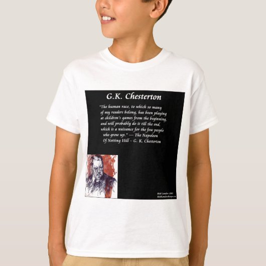 GK Chesterton & Openingsboeklijn T-shirt (Voorkant)