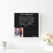 GK Chesterton Vierkante Wandklok (Huis)