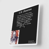 GK Chesterton Vierkante Wandklok (Hoek)