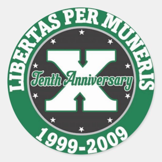 GKMMC Tien jaar Jubileum sticker (Voorkant)