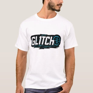 GL1TCH   Een moderne tech Logo voor futuristische  T-shirt