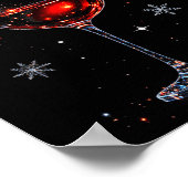 Gl Of Red Wine Santa Hat Christmas 2025 Women Men  Poster (Hoek)