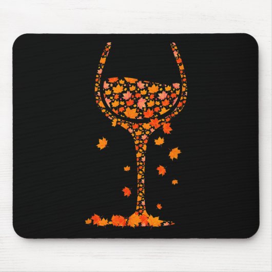 GL van Wine Maple Leaf Autumn Herfst Funny Drink W Muismat (Voorkant)