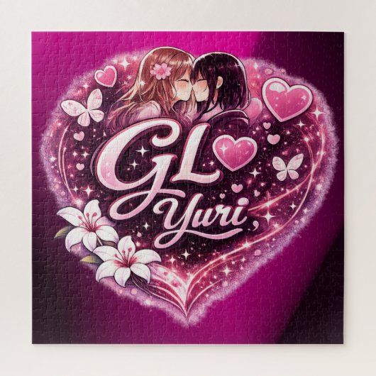 GL Yuri | Meisjesliefde Anime Esthetisch Design Legpuzzel (Verticaal)
