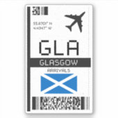 GLA Glasgow-instapkaart - Scotland Travel Sticker (Voorkant)