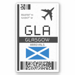 GLA Glasgow-instapkaart - Scotland Travel Sticker