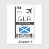 GLA Glasgow-instapkaart - Scotland Travel Sticker (Vel)