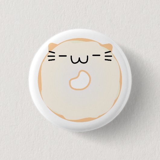 Glaasde Cat Donut Button (Voorkant)
