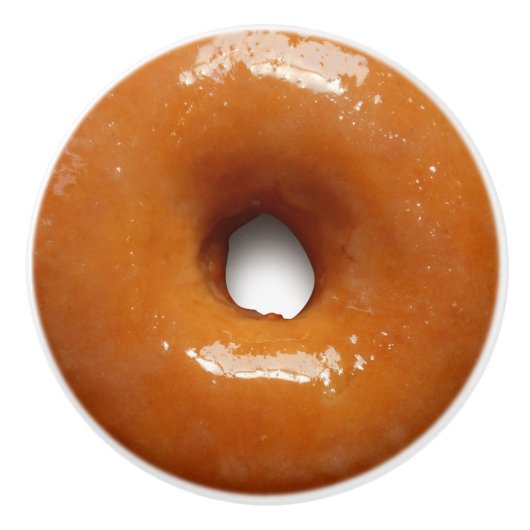 Glaasde donut keramische knop (Voorkant)