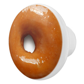 Glaasde donut keramische knop