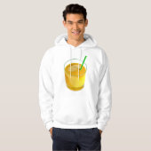 Glaasje sap Mannen capuchon Hoodie (Voorkant volledig)