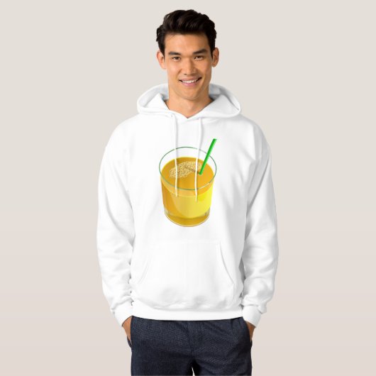Glaasje sap Mannen capuchon Hoodie (Voorkant volledig)