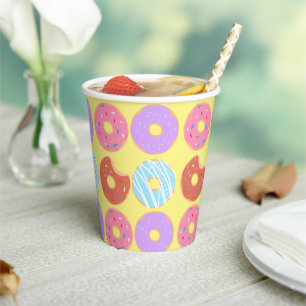 Glaastische donuts Aesthetisch Birthday Party Food Papieren Bekers