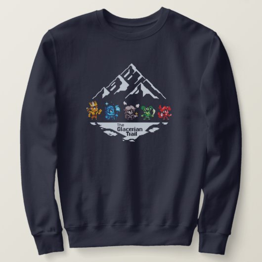 Glacerian Trail - Blue Sweatshirt (Design voorkant)