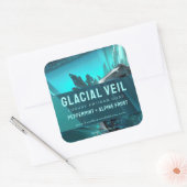 Glaciaal Turquoise Blauw Ambachtsproduct Label (Envelop)