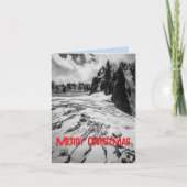 Glacial Crevasse Mont Blanc, France Christmas Card Feestdagen Kaart (Voorkant)