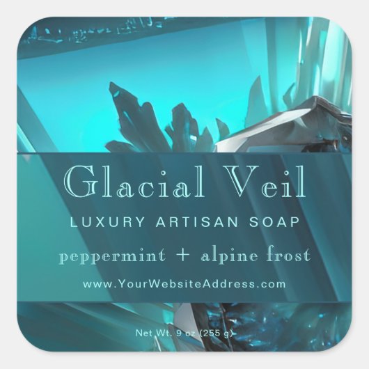 Glacial Crystal Turquoise Frozen Product Label (Voorkant)