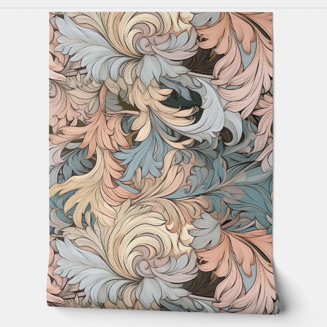 Glacial Flora Symphony Winter Botanical Behang (Afrollen)