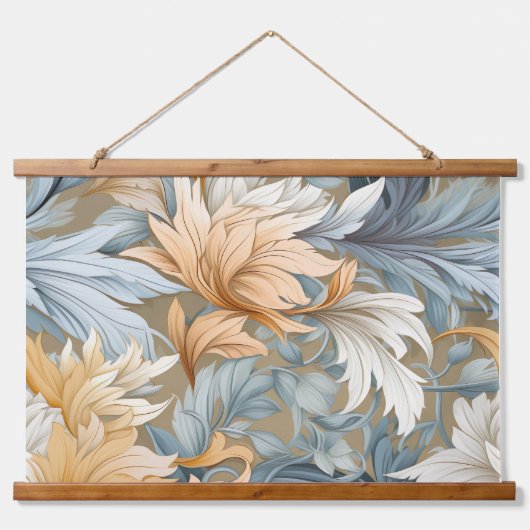 Glacial Flora Symphony Winter Botanical Hangend Wandkleed (Voorkant)