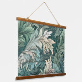 Glacial Flora Symphony Winter Botanical Hangend Wandkleed (Gebogen)