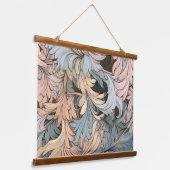 Glacial Flora Symphony Winter Botanical Hangend Wandkleed (Gebogen)