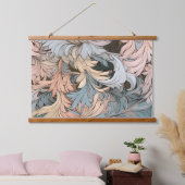 Glacial Flora Symphony Winter Botanical Hangend Wandkleed (Slaapkamer)