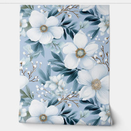 Glacial Garden Winter Botanical Behang