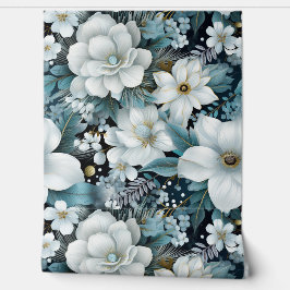 Glacial Garden Winter Botanical Behang