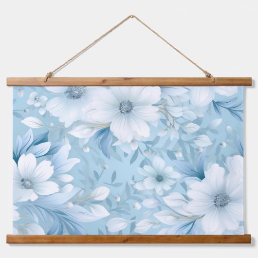 Glacial Garden Winter Botanical Hangend Wandkleed (Voorkant)