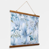 Glacial Garden Winter Botanical Hangend Wandkleed (Gebogen)